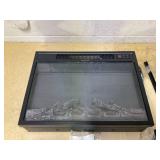 COSTWAY 23 Inches Electric Fireplace Insert, 750W/1500W Fireplace Heater with Remote Control, Adjustable Flame Color & Brightness, 1H-8H Timer, Thermostat and Overheat Protection Log 5.1"D x 23"W x 17