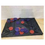 Costway Kids Giant 4ina-Row Connect Game Set Wooden Jumbo 4-to-Score Game w/Carrying Bag