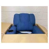 Costway Kids Recliner Chair Push Back Toddler Reclining Armchair With Cup Holder-Blue 24" x 21.5" x 28"
