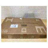 FANTASK Tempered Glass Coffee Table, Oval 3-Tier Steel Tea Table w/Spacious Glass Desk-Top, Open Storage Shelf, Modern End Side Table for Home Living Room Office Reception (Clear Glass, Only Coffee Ta