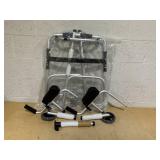 Goplus Walkers for Seniors, Foldable Standard Walker with 5 Wheels and Removable Padded Armrests 440lbs, Lightweight Walking Mobility Aid, Folding Platform Walker for Elderly, Handicap, Disabled