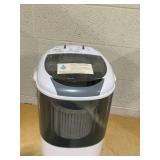 Costway FP10950US-GR Portable Mini Semi-Automatic Washing Machine with Spin Tub & Drain Hose 2.5 kg Capacity - Gray