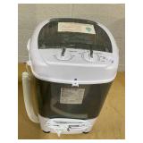 Costway FP10950US-GR Portable Mini Semi-Automatic Washing Machine with Spin Tub & Drain Hose 2.5 kg Capacity - Gray