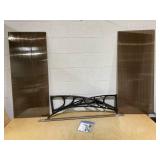 Toolsempire Window Awning Door Canopy, 48" x 40" Door Awnings Exterior with UPF50+ Sun Rain Snow Protection & Hallow Polycarbonate Sheet, Outdoor Front Door Entrance Canopy (Coffee)