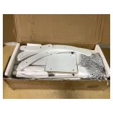 Costway Wooden Kids Play Tent with Curtain Shades and 8 Cubbies-White (USED, Maybe Missing Hardwear, Missing Instructions)