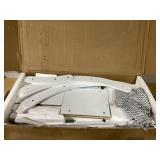 Costway Wooden Kids Play Tent with Curtain Shades and 8 Cubbies-White (USED, Maybe Missing Hardwear, Missing Instructions)