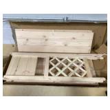 Costway Raised Garden Bed Elevated Wooden Planter Box with Trellis (Missing Hardware)