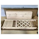 Costway Raised Garden Bed Elevated Wooden Planter Box with Trellis (Missing Hardware)