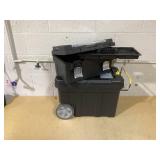 Costway 2-in-1 Rolling Tool Box Set Mobile Tool Chest Storage Organizer Portable Black