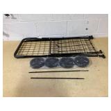 COSTWAY Folding Shopping Cart, Extra Jumbo Double Basket Grocery Cart with 360° Swivel Rolling Bearing Wheels, Dense Metal Mesh Base, Large Capacity Utility Cart for Market, Grocery, Laundry (Black) 