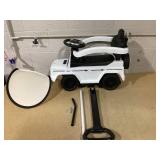 Costway 3 in 1 Ride on Push Car Mercedes Benz G350 Stroller Sliding Car w/ Canopy White