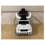 Costway 3 in 1 Ride on Push Car Mercedes Benz G350 Stroller Sliding Car w/ Canopy White