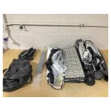 Costway Portable Baby Nursery Center 4-in-1 Portable Travel Crib-Light Gray