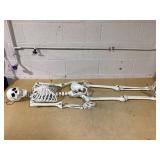 Costway 5.5 FT Halloween Skeleton Life-Size Posable for Indoor Outdoor Decoration (Not Tested)