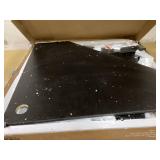 COSTWAY Corner Computer Desk, with USB Ports & Power Outlet, Storage Shelf for Small Space, Triangle Steel Frame Corner Desk for Home Office, Workstation (Black)