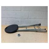 Goplus Folding Stool, Extra Tall 28 inch Foldable Camping Stool for Adults with 550 lb Capacity, Portable Plastic Fold up Stool, Collapsible Round Stool with Handle for Fishing Hiking Gardening