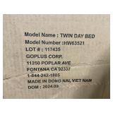 KOMFOTT Wood Daybed Frame Twin Size, Sofa Day Bed Frame with Wooden Slats Support, No Box Spring Needed, Twin Daybed Frame for Bedroom Living Guest Room (Mattress Not Included)