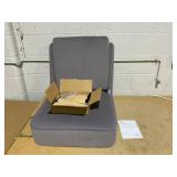 Costway - Velvet Accent Chair Single Sofa Chair Leisure Chair with Wood Frame Grey - Gray  Product Height 35 inches Product Width 29.5 inches Seat Depth 23.5 inches