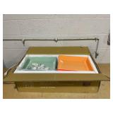 Costway 15 Drawer Rolling Storage Cart, Mobile Utility Cart with Lockable Wheels, Drawers, Multipurpose Organizer Cart for Home, Office, School, Mixed Color 	14.5"D x 25"W x 34.5"H