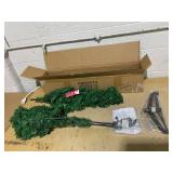 Goplus 4.5FT Prelit Pencil Christmas Tree, Premium Hinged Fir Tree, with 150 LED Lights and Solid Metal Stand, Easy Assemble, Ideal Xmas Decor for Home and Office