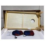 Costway Solid Wood Cornhole Board Set Portable Corn Hole Game Board Includes 8 Bean Bags