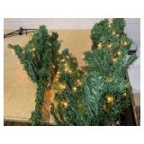 Costway 7-ft Pre-lit Green Artificial Half Christmas Tree with 450 Branch Tips and 150 Warm White LED Lights
