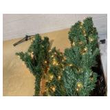 Costway 7-ft Pre-lit Green Artificial Half Christmas Tree with 450 Branch Tips and 150 Warm White LED Lights