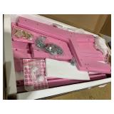 Costway Kids Study Desk And Chair Set With Chair Hutch And Storage Cabinet For 3+ Years Old-Pink