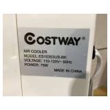 COSTWAY Evaporative Cooler, Include Remote Control, 2 Ice Packs, Portable Bladeless Fan with 3 Modes, 3 Speeds, 8H Timer, LED Display, Air Cooler for Indoor Use, Bedroom (Black)
