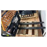 Wolverine 48 Inch Hydraulic Adjustable Skid Steer Pallet Fork Attachment 4000 lb