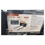 Wolverine 48 Inch Hydraulic Adjustable Skid Steer Pallet Fork Attachment 4000 lb