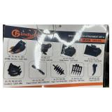 AGT Mini Excavator Attachment Set A, 9-Piece Bundle | 12EX-ATA