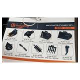 AGT Mini Excavator Attachment Set A, 9-Piece Bundle | 12EX-ATA