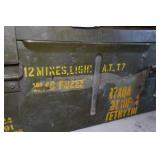 Vintage Military Metal Mine Crate