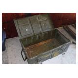 Vintage Military Metal Mine Crate