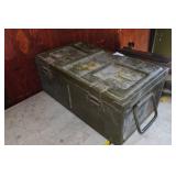 Vintage Military Metal Mine Crate