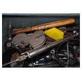 Tool Box with Tools - Drivers, Wrenches, Chalk Lines