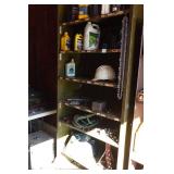 Heavy Duty Metal Shelf with Contents - Automotive and Snowmobile Chemicals