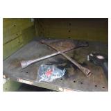 Heavy Duty Metal Shelf with Contents - Automotive and Snowmobile Chemicals