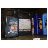 Heavy Duty Metal Shelf with Contents - Automotive and Snowmobile Chemicals