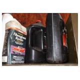 Heavy Duty Metal Shelf with Contents - Automotive and Snowmobile Chemicals