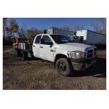 2008 Dodge Ram 3500 Crew Cab Flat Bed Truck - 6.7L Cummins Turbo Diesel