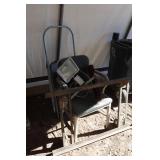 Heavy Duty Cart, Step Stools, Chair, and Work Light