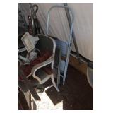 Heavy Duty Cart, Step Stools, Chair, and Work Light