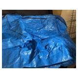 Large Blue Heavy-Duty Tarp with Zippered Edges