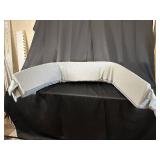 Gray Quilted Upholstered Furniture Armrest Cover