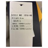 Moerdeng Light Gray Hooded Jacket Size Large