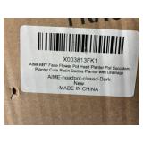 AIMEBBY Face Flower Pot Resin Head Planter with Drainage