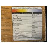 Ascher 4W E12 LED C35 Decorative Light Bulbs, 400 Lumens, Warm White