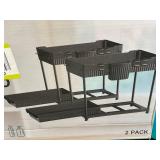 Sevenblue 2-Tier Sliding Organizers and Storage, 2 Pack